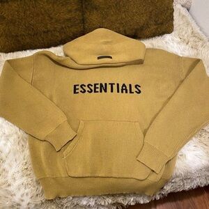 Essentials Knit Hoodie (Khaki)